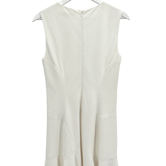 Diane von Furstenberg‎ Jaelyn Flare-Hem Sleeveless Ponte Knit White Dress Size 6 - Picture 13 of 15